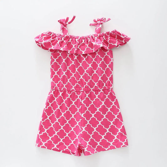 Pink Geometric Playsuit Ollies Place