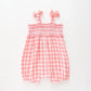 Pink Gingham Baby Boho Romper Ollies Place