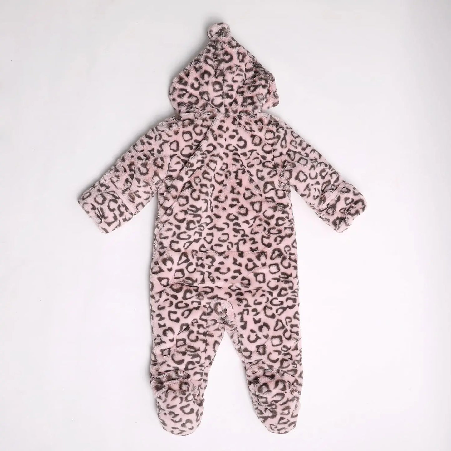 Pink Leopard Faux Fur Padded Suit Ollies Place