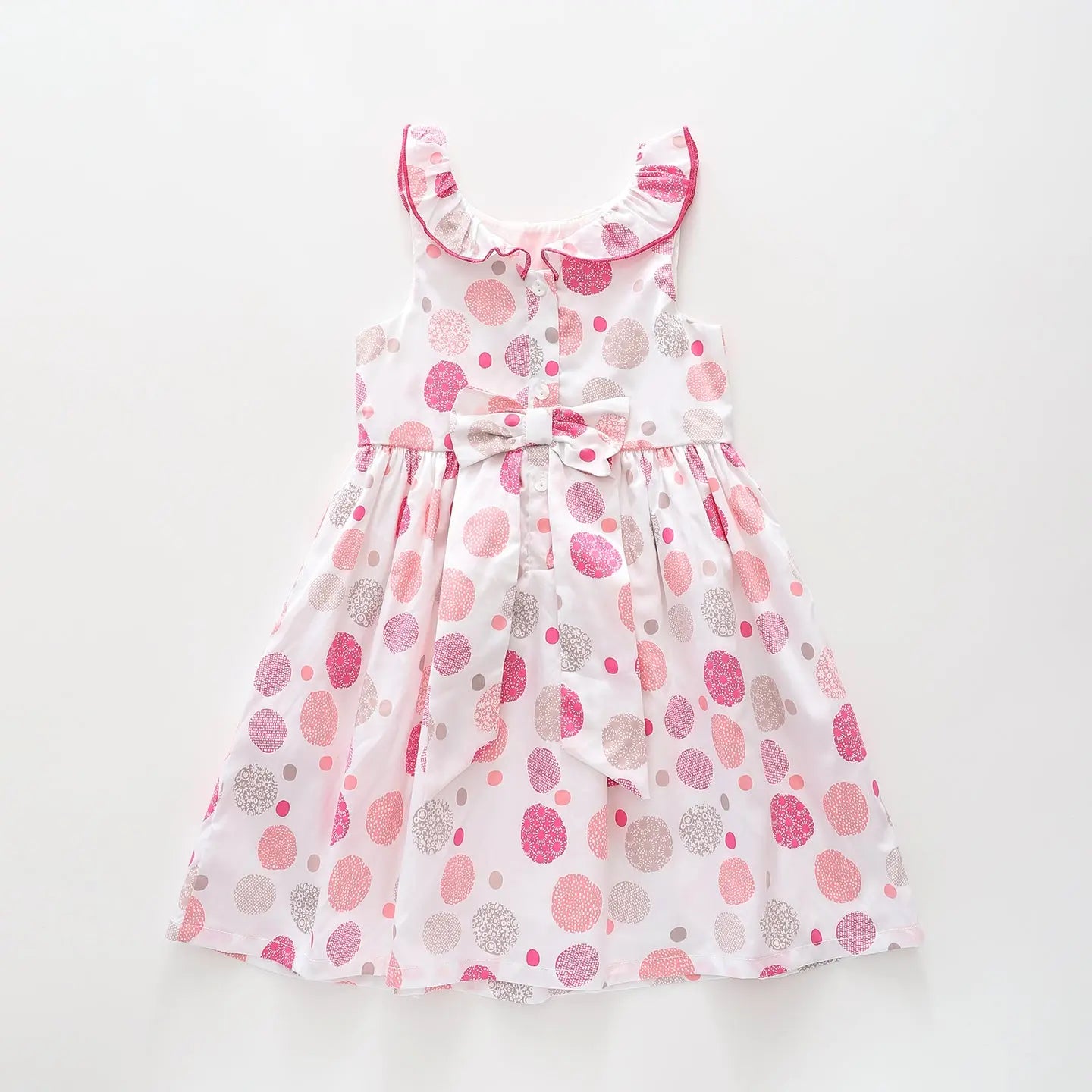 Pink Patterned Polka Dot Dress Ollies Place