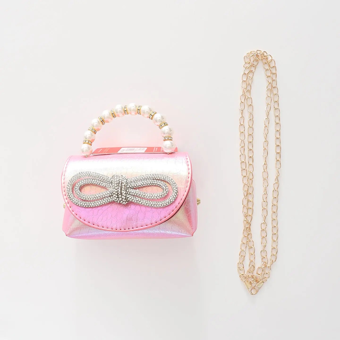 Pink Pearly Club Flap Bag Ollies Place