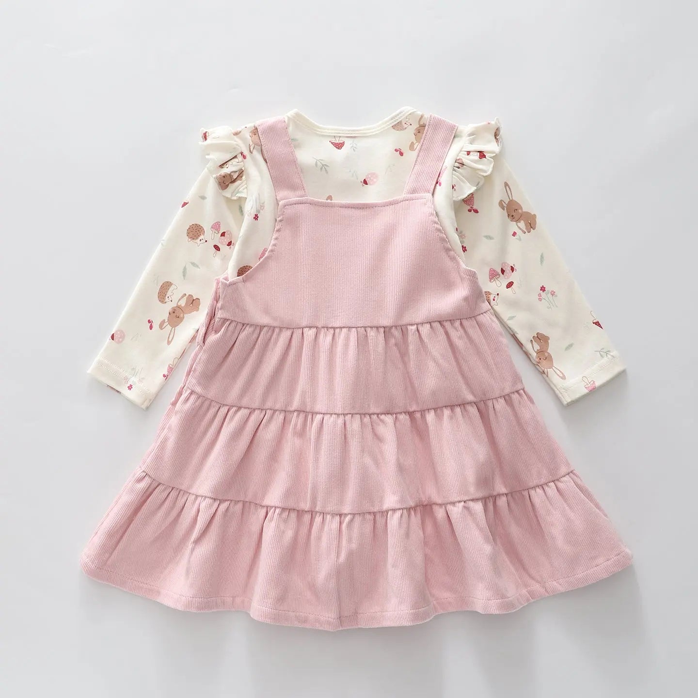 Pink Pinafore Dress Set Ollies Place