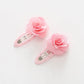 Pink Rose Hair Clips 2 Pack Ollies Place