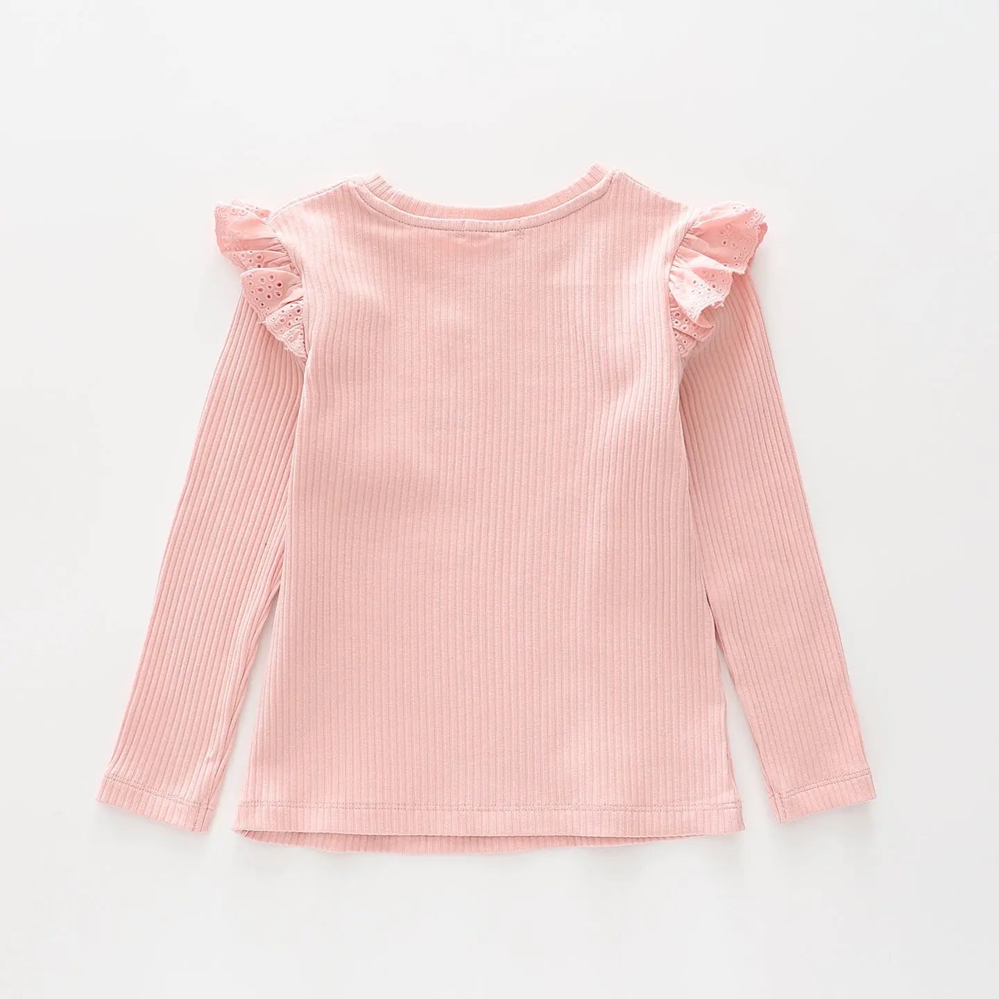 Pink Ruffle Trim LS Top Ollies Place