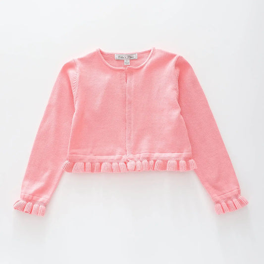Pink Ruffle True Knit Bolero Cardigan Ollies Place