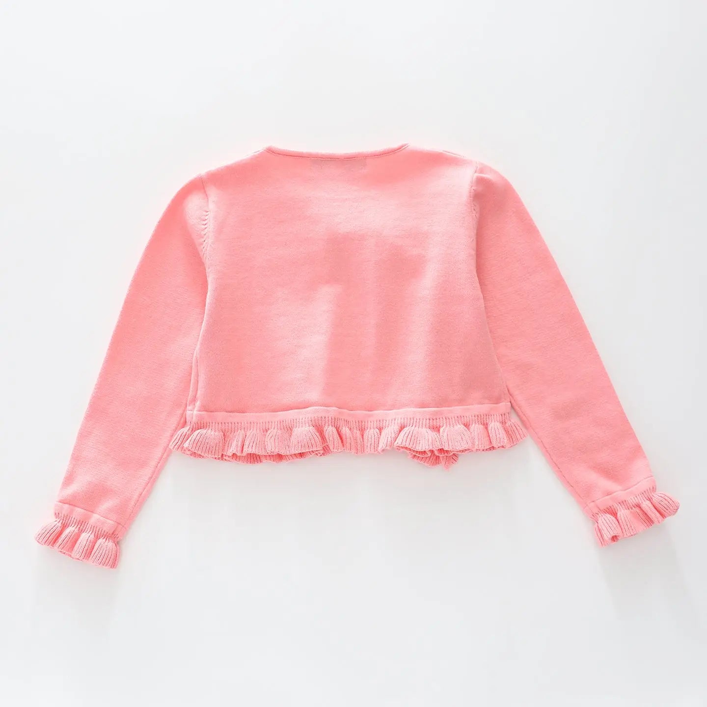 Pink Ruffle True Knit Bolero Cardigan Ollies Place