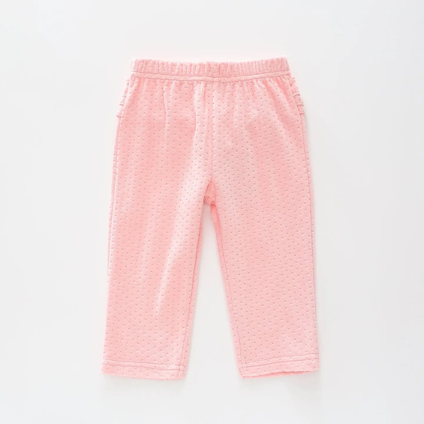 Pink Ruffle Velour Pants - Ollies Place