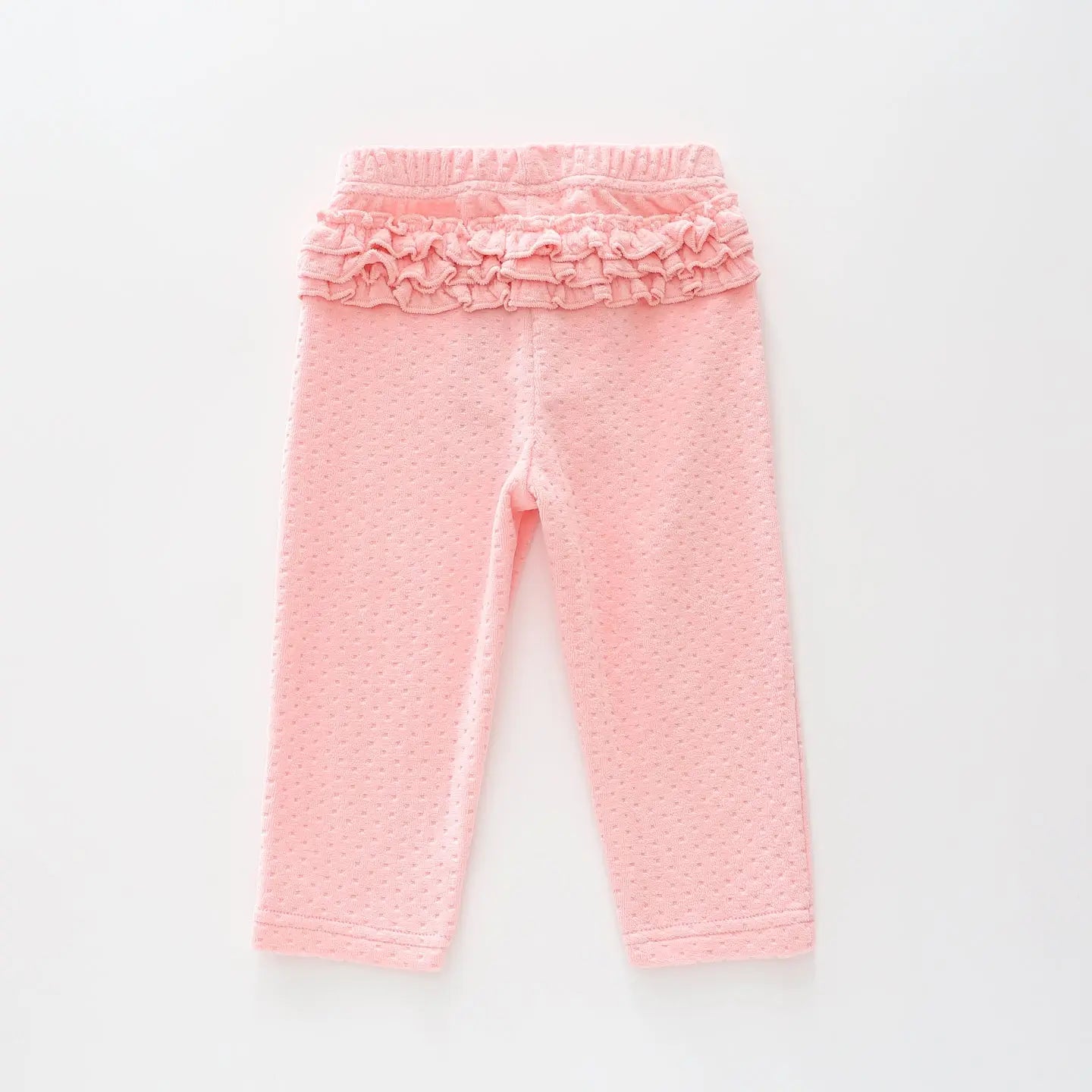 Pink Ruffle Velour Pants Ollies Place