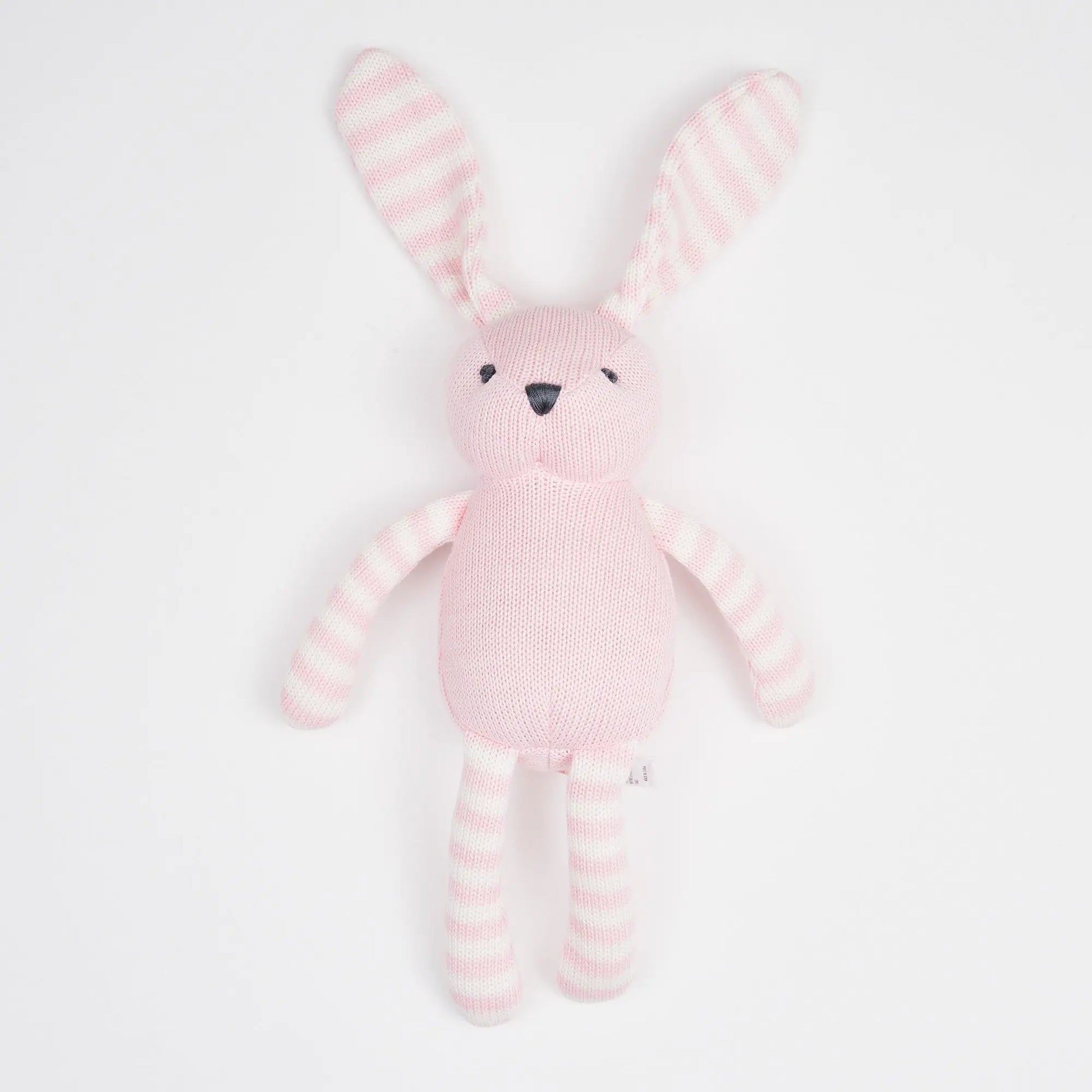 Pink Stripe Crochet Bunny Ollies Place