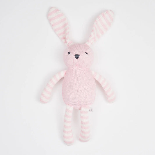 Pink Stripe Crochet Bunny Ollies Place