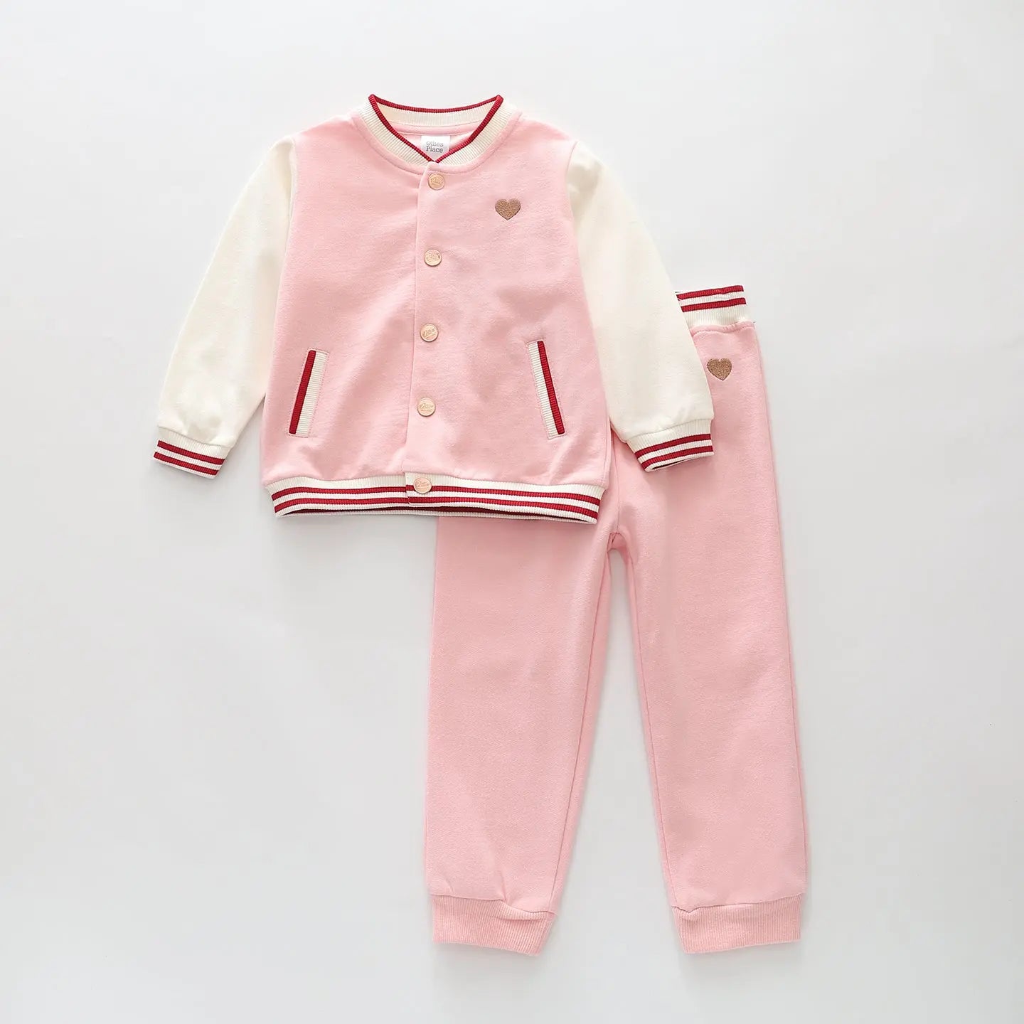 Pink Varsity Tracksuit Set Ollies Place