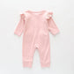 Pink Waffle Trim Romper Ollies Place