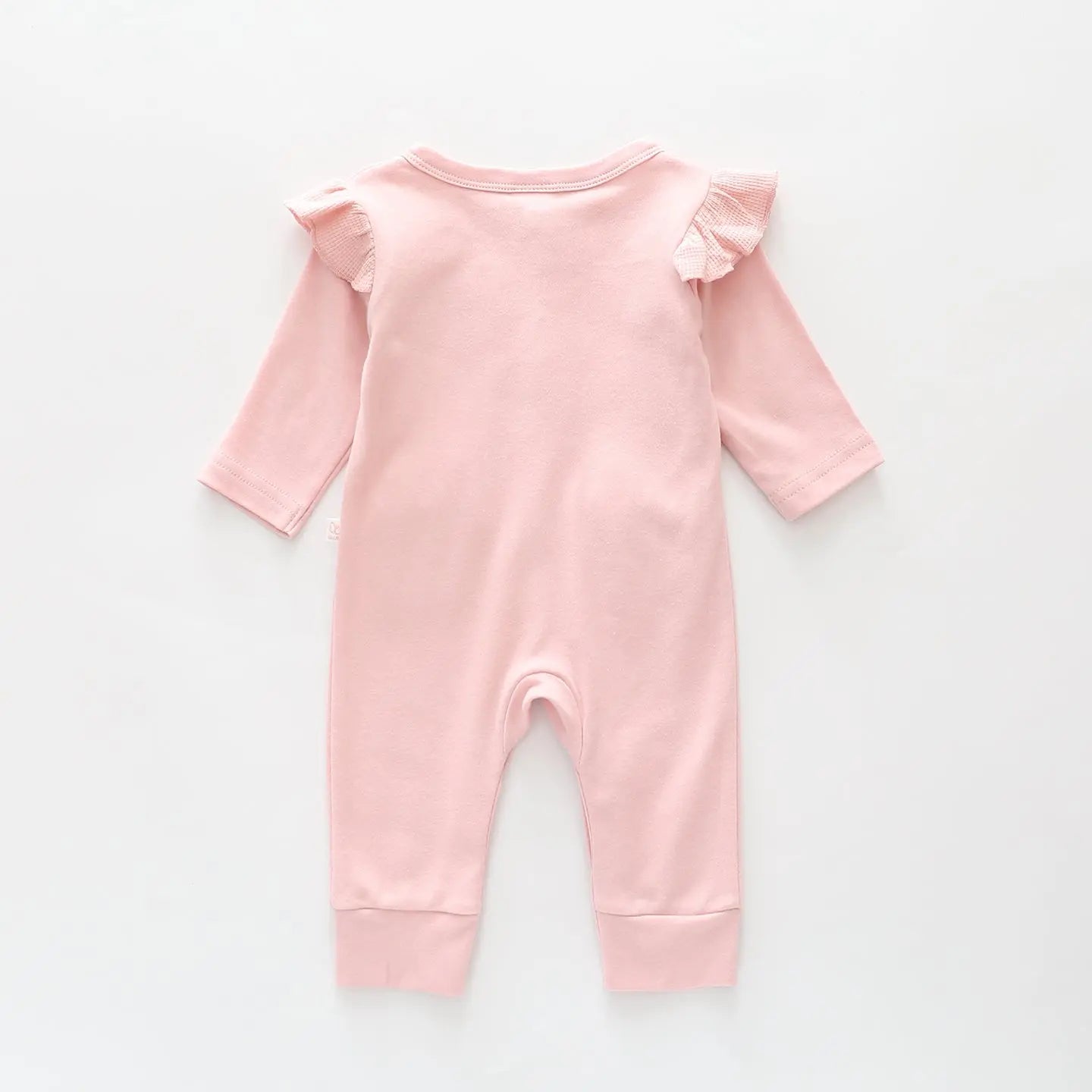 Pink Waffle Trim Romper Ollies Place
