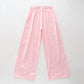 Pink Wide Leg Linen Blend Pants Ollies Place
