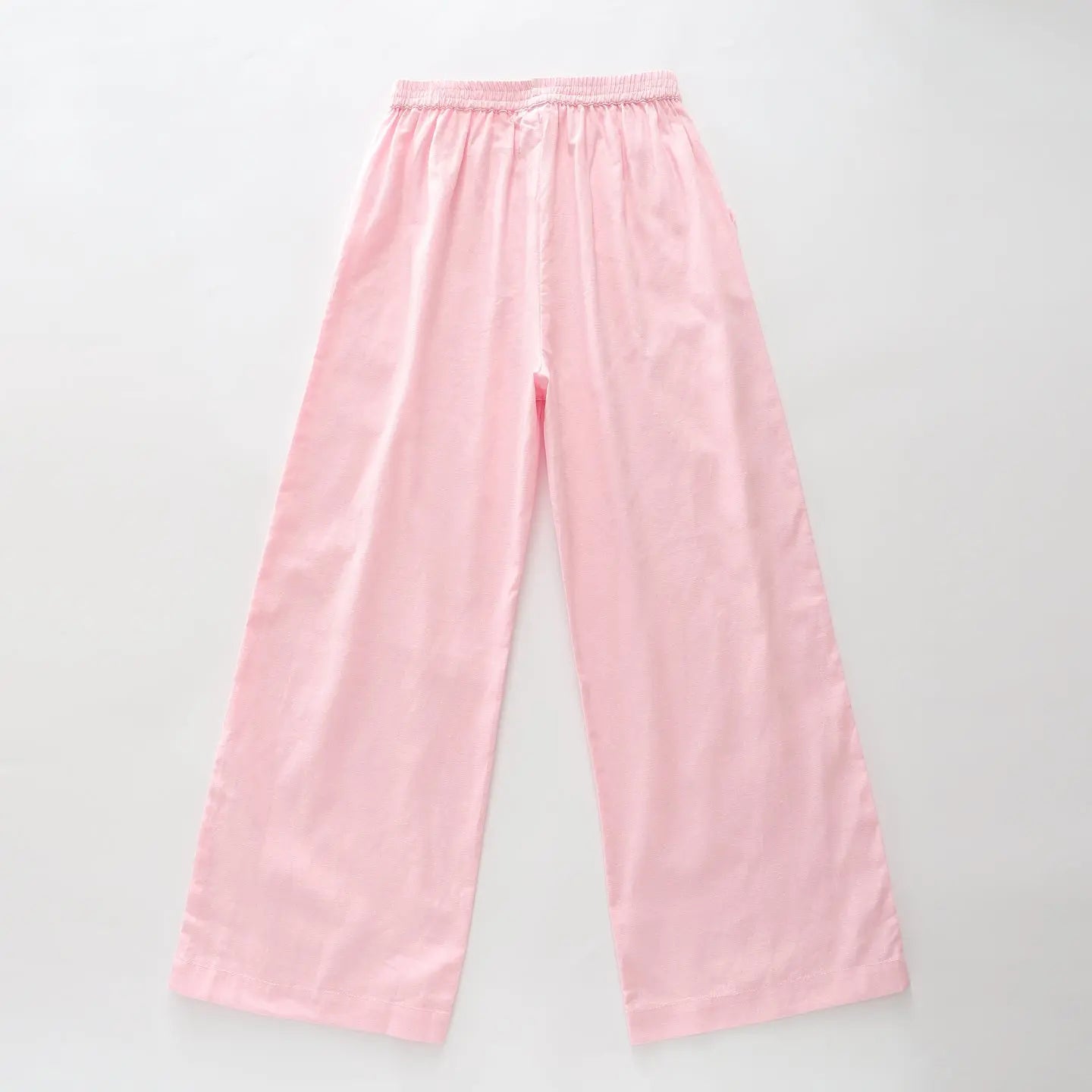 Pink Wide Leg Linen Blend Pants Ollies Place