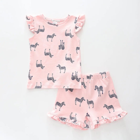 Pink Zebra Print Pyjama Set Ollies Place
