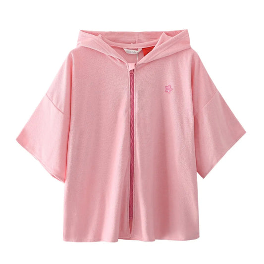 Pink Zip Up Hoodie Towel Ollies Place