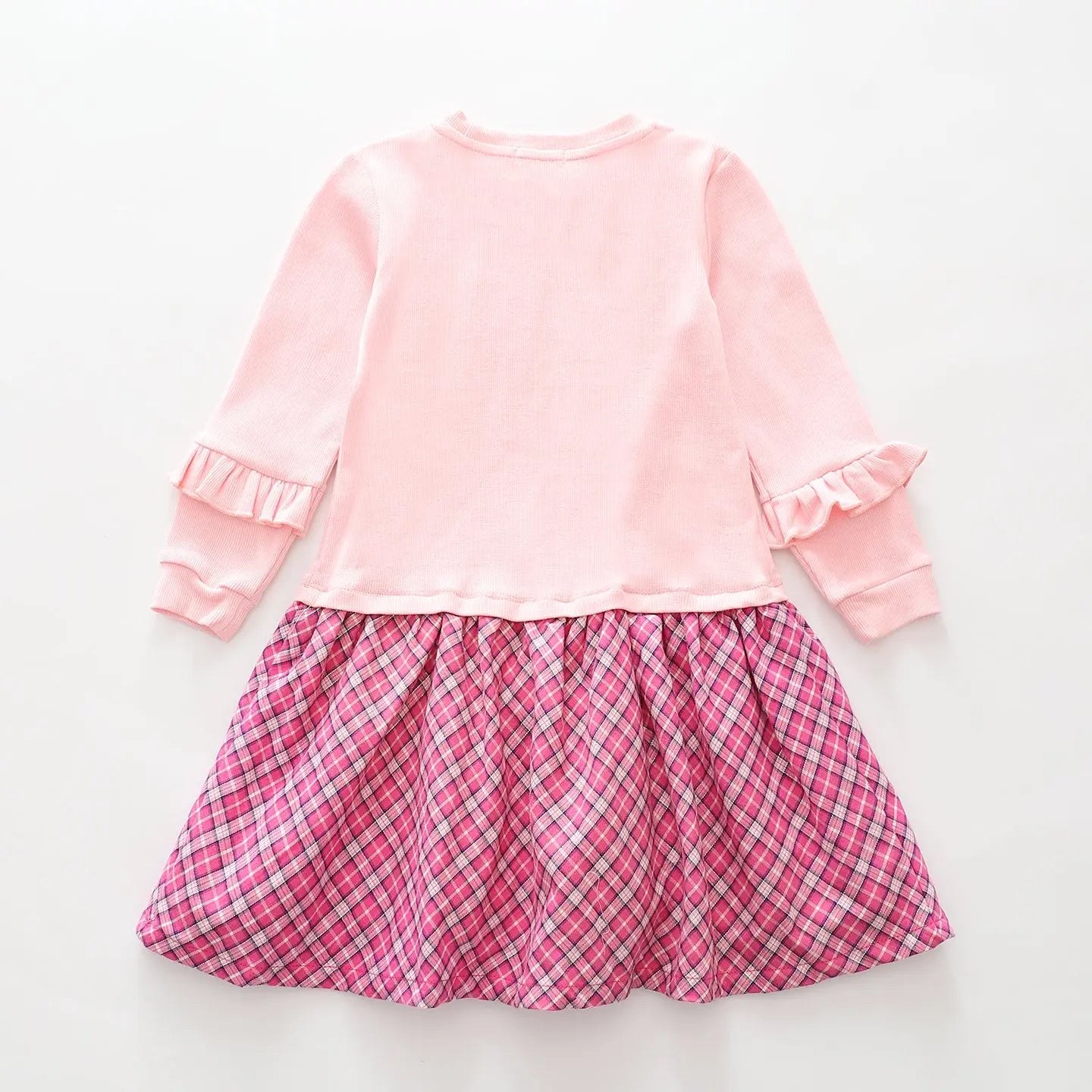 Pink and Check Print Dress Ollies Place