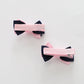 Pink and Navy Polka Dot Bow Hair Clips 2 Pack Ollies Place
