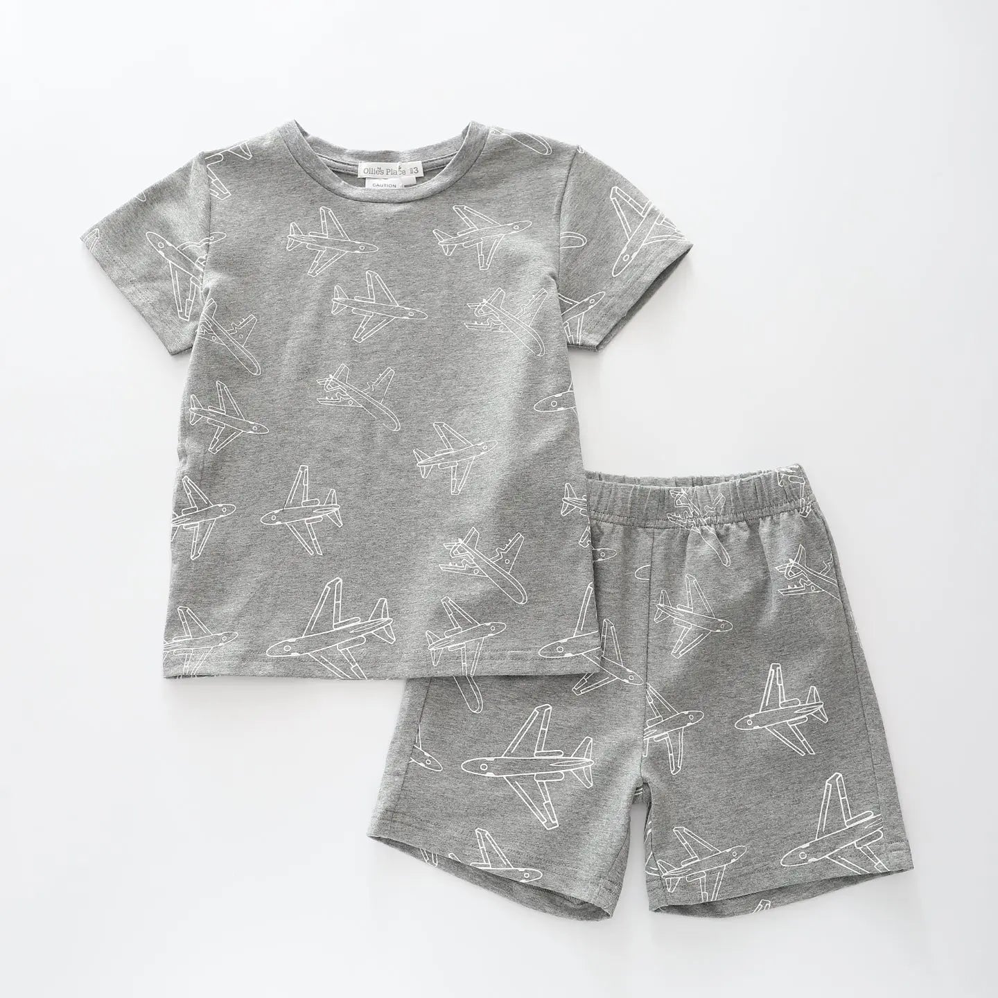 Plane Print Kids Pyjama Set Ollies Place