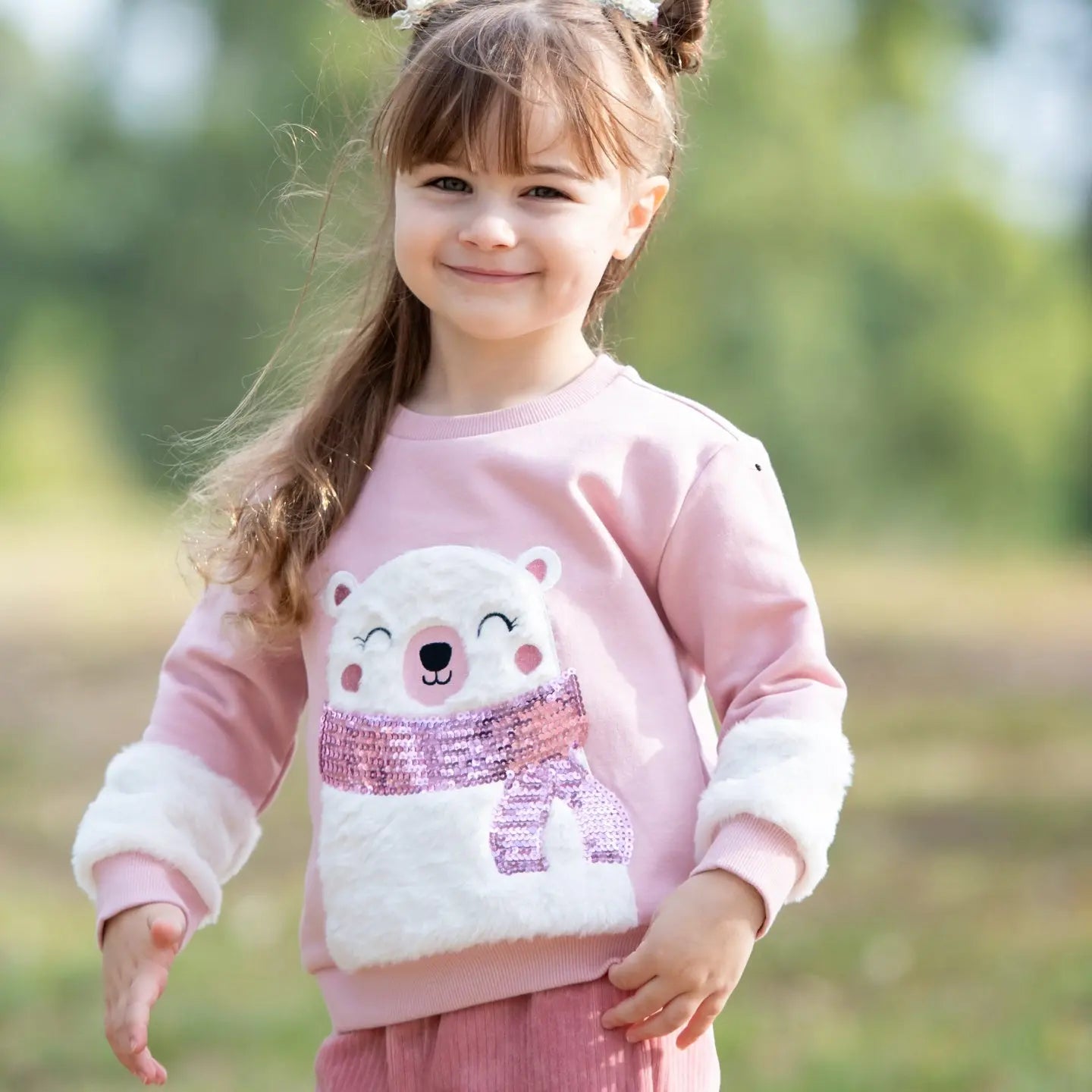 Polar Bear Pink Sweatshirt Ollies Place