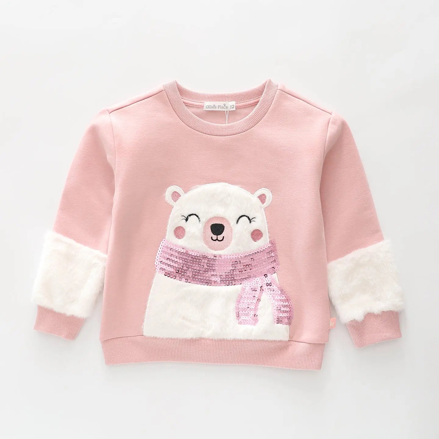 Polar Bear Pink Sweatshirt Ollies Place