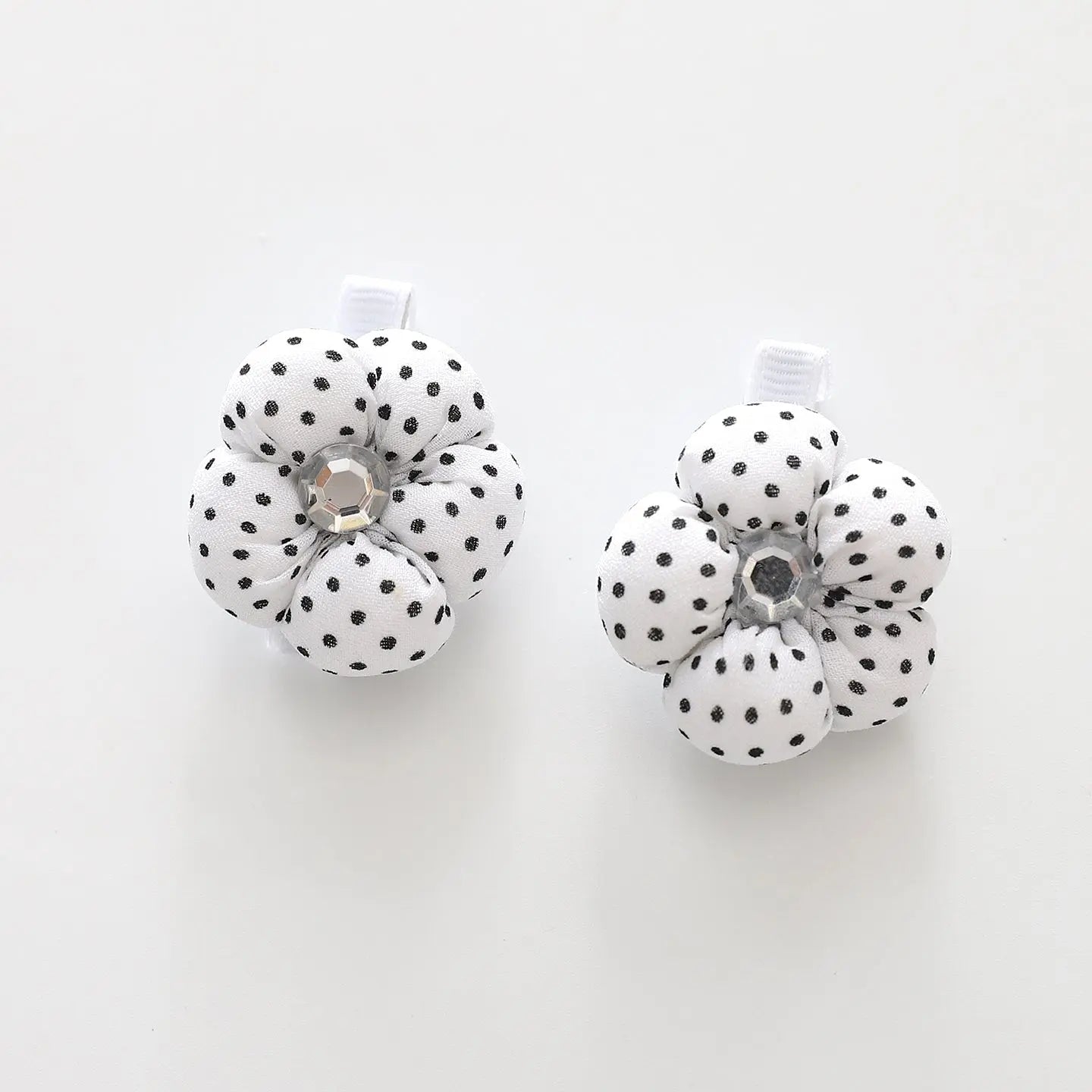 Polka Dot Flower Hair Clips 2 Pack Ollies Place