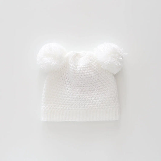 Pom Pom Ears Knit Beanie Ollies Place