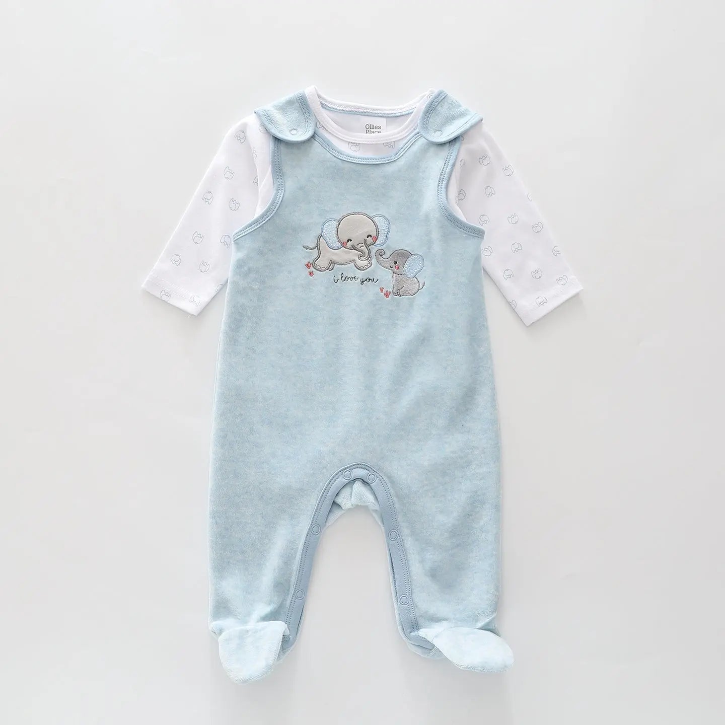 Prem Baby Elephant Overalls Set - Ollies Place