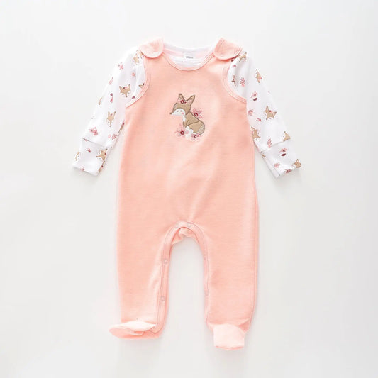 Prem Baby Fox Velour Overalls Set Ollies Place