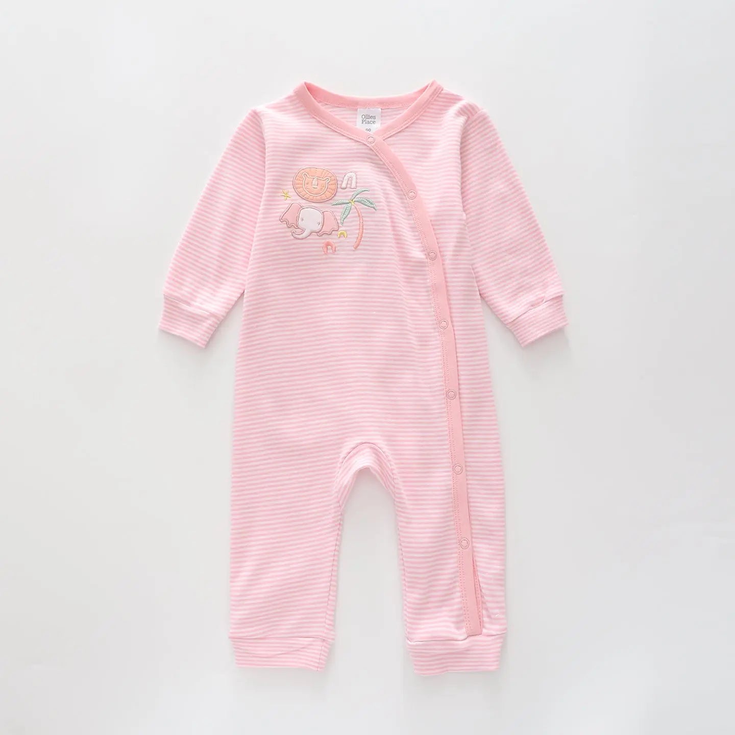 Prem Baby Girls, Little Friends Striped Romper Ollies Place