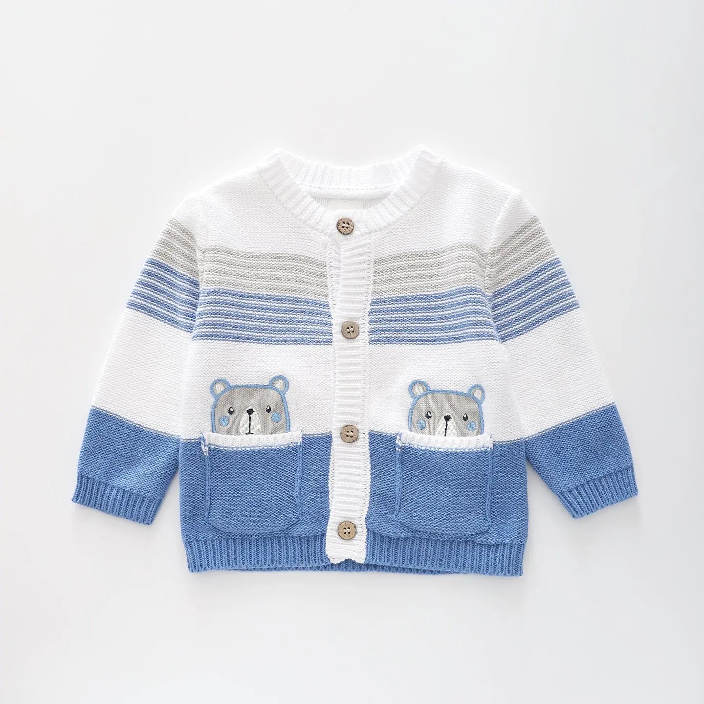 Premmie Bear, Baby Boys Knit Cardigan Ollies Place