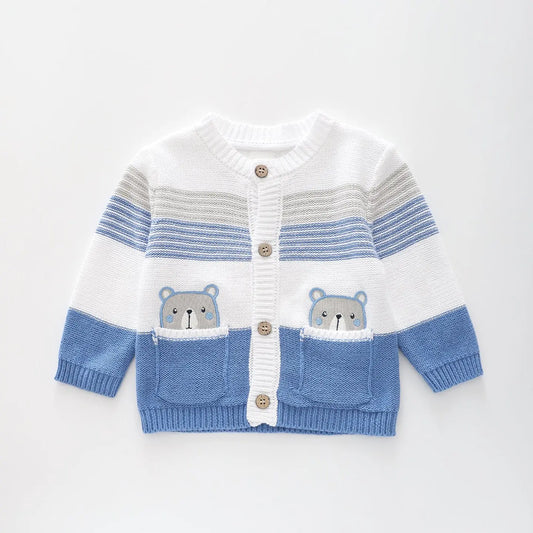 Premmie Bear, Baby Boys Knit Cardigan Ollies Place