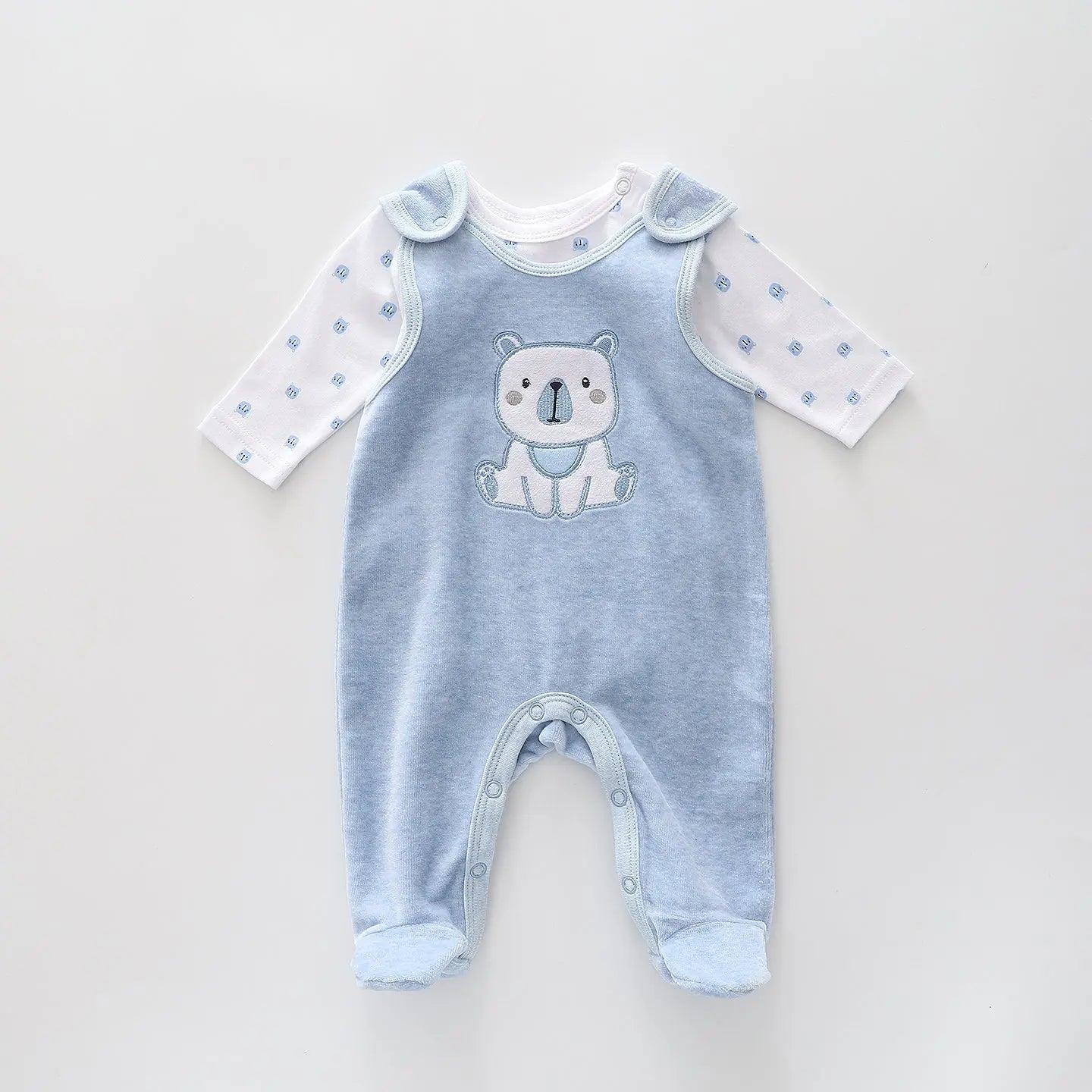 Premmie Bear, Baby Boys Overalls Set Ollies Place