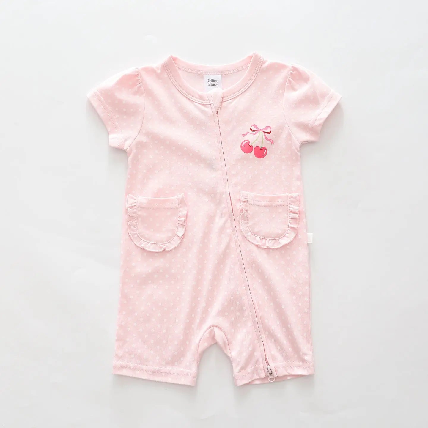 Premmie Pink Short Romper Ollies Place
