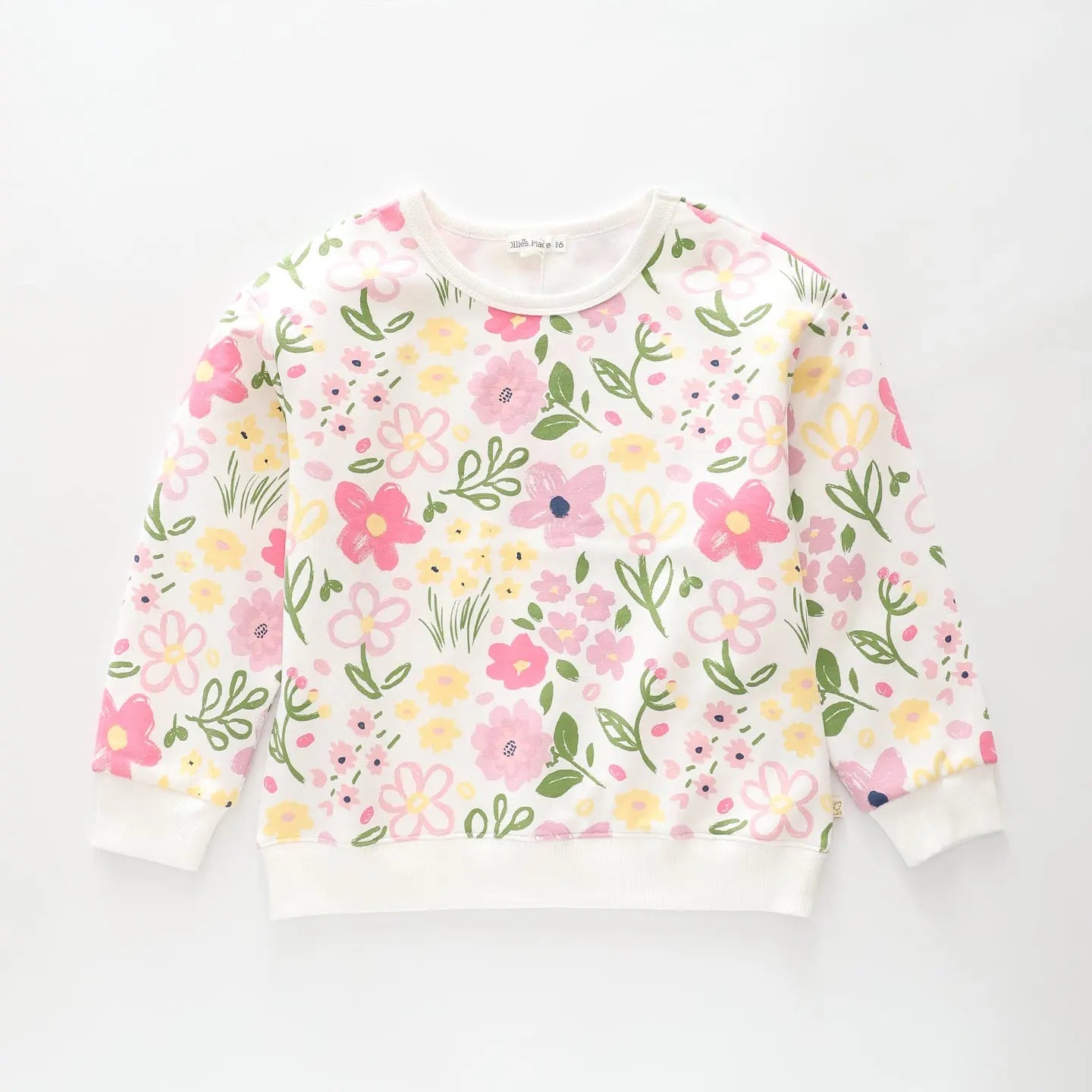 Pretty Floral Print Sweatshirt Ollies Place