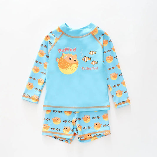 Puffer Fish Print Swim Set Ollies Place