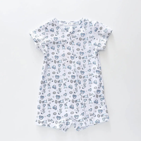 Puppy Print Baby Romper Ollies Place