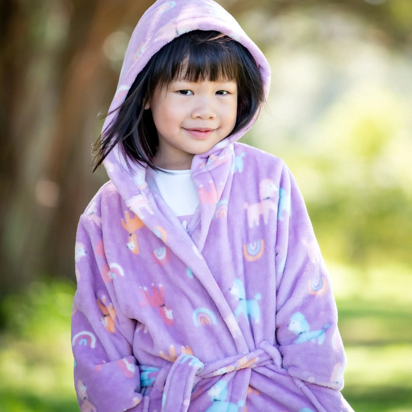 Puppy Print Hooded Gown Ollies Place