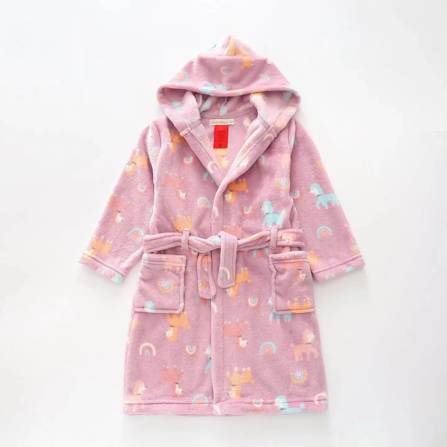 Puppy Print Hooded Gown Ollies Place