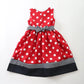 QSJG7111 Junior Girls Special Occasion Red and Navy Dress Ollies Place
