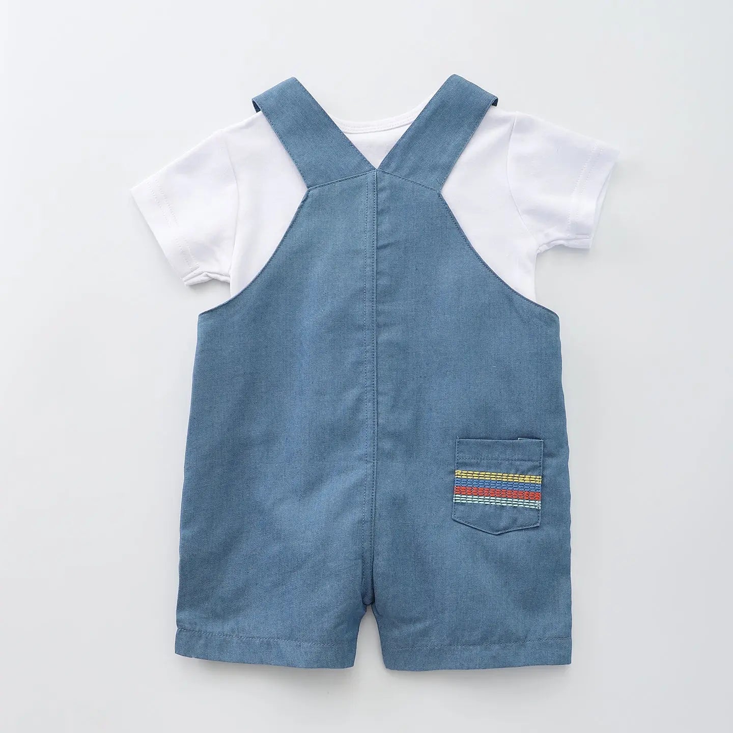 Rainbow Elephant Baby Boy Overall Romper Set Ollies Place