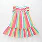 Rainbow Stripe Cotton Dress Ollies Place