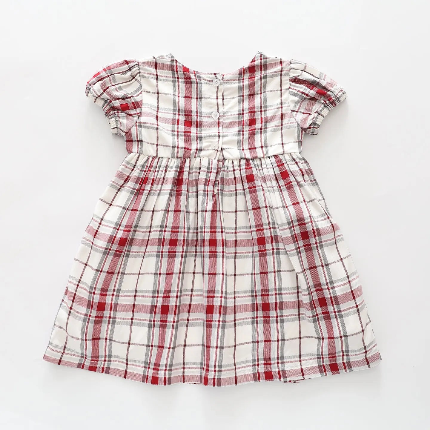 Red Bow Tartan Check Dress Ollies Place