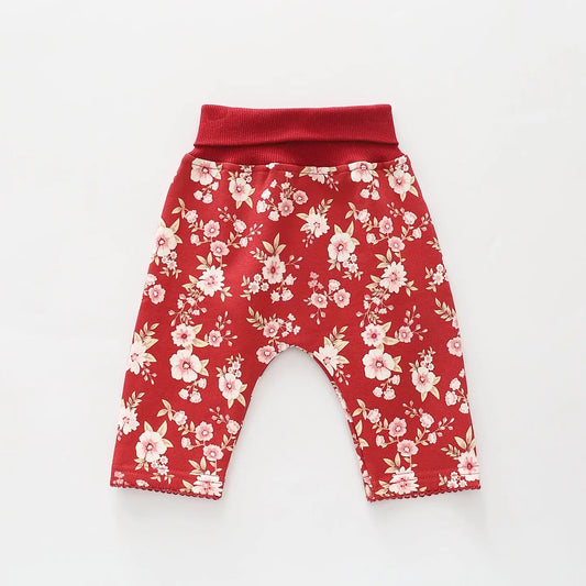 Red Floral Print Pants Ollies Place
