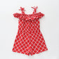 Red Geometric Playsuit Ollies Place