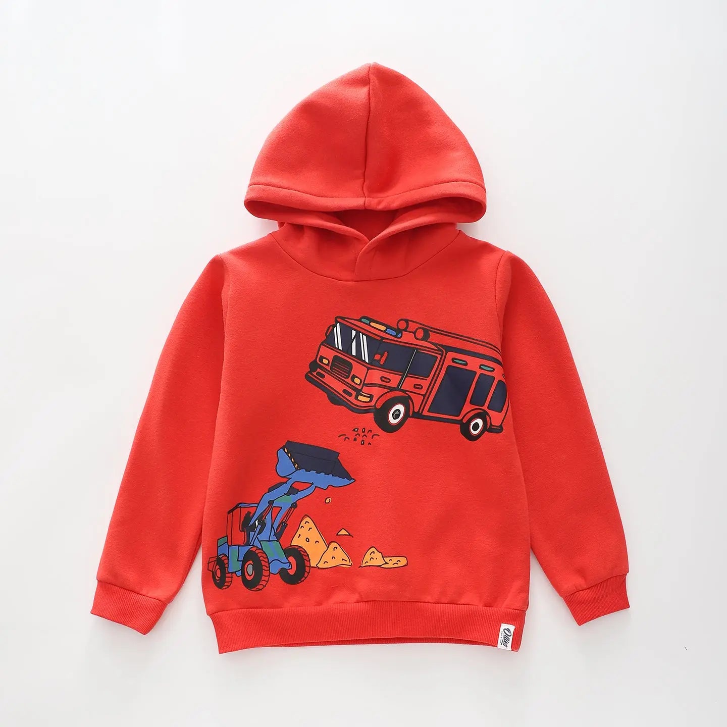 Red Heavy Vehicles Hoodie Ollies Place