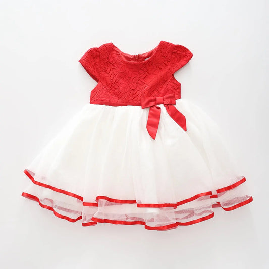 Red Lace and Tulle Dress Ollies Place