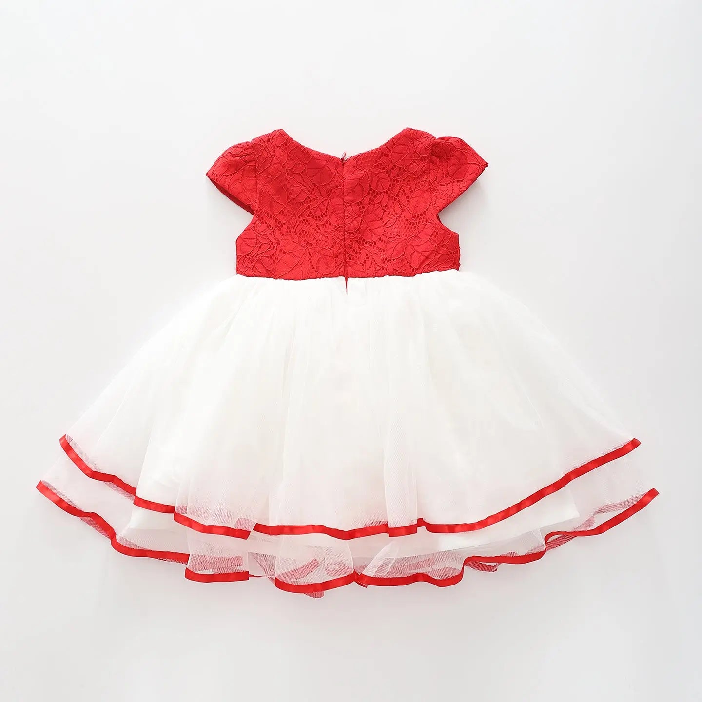 Red Lace and Tulle Dress Ollies Place