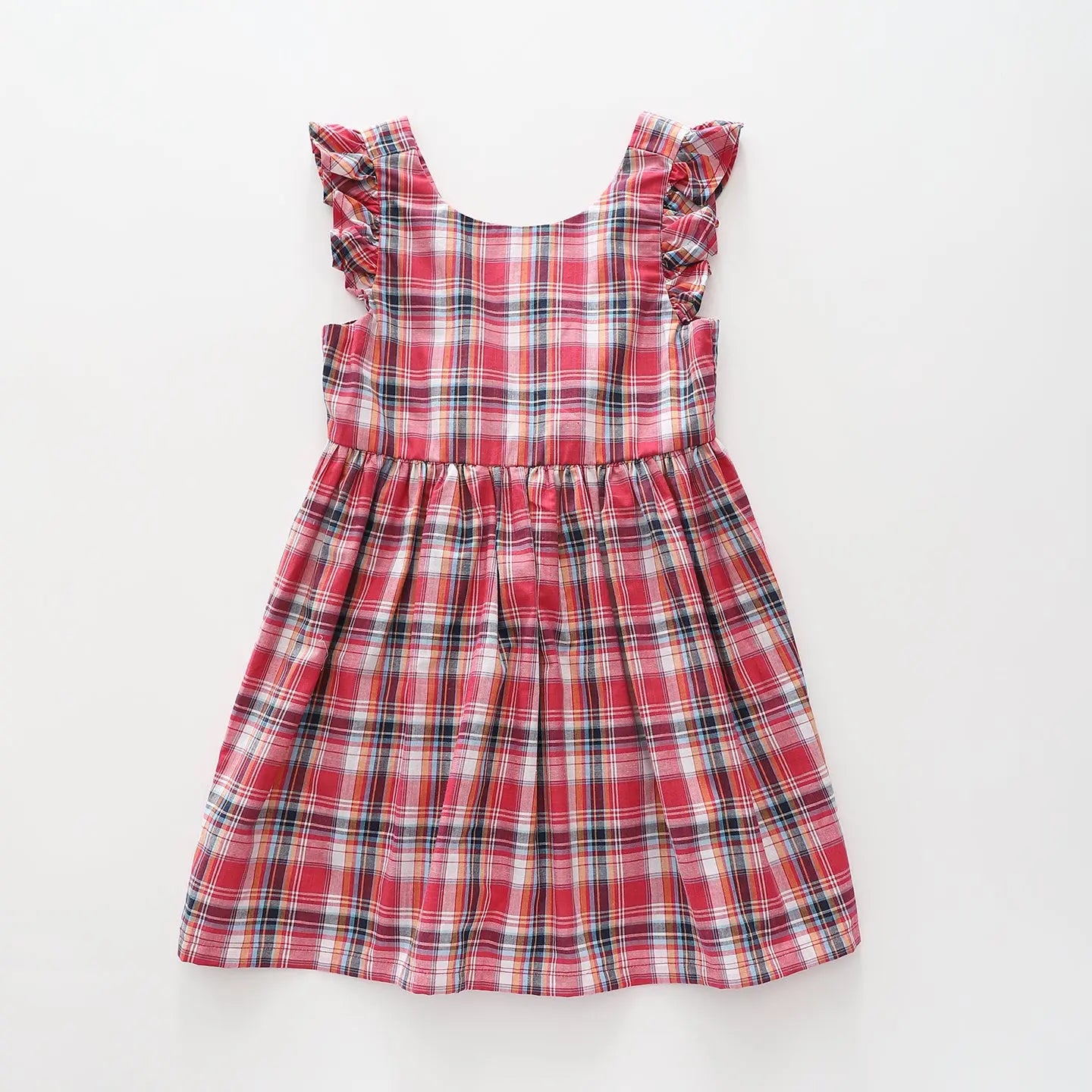 Red Plaid Summer Pinafore Ollies Place